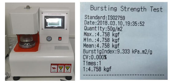Paperboard Bursting Resistance Tester , Bursting Strength Determination for Paper and Paperboard